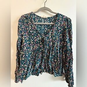 Kingston Floral V-Neck Blouse - Multicolor